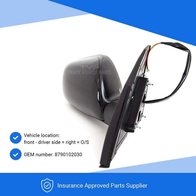 Fits Toyota Corolla 2002-2004 Door Wing Mirror Electric Mat Black Round Plug 3 Pins Driver Side - image 3