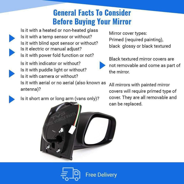 Fits Toyota Corolla 2002-2004 Door Wing Mirror Electric Mat Black Round Plug 3 Pins Driver Side - image 4