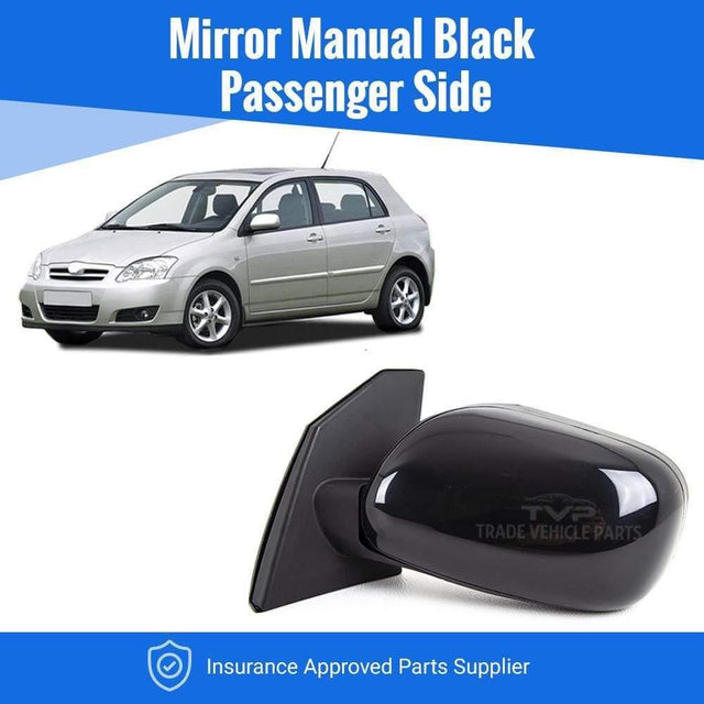 Fits Toyota Corolla 2002-2007 Door Wing Mirror Manual Black Passenger Side - image 2
