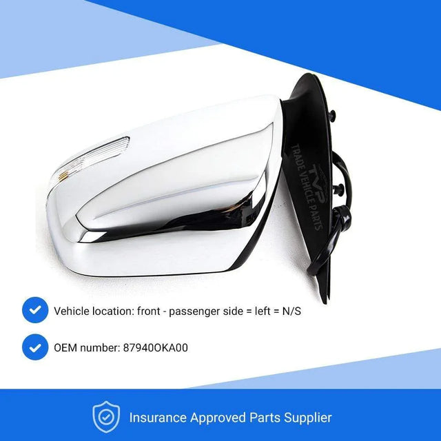 Fits Toyota Hilux 2012-2015 Door Wing Mirror Electric Powerfold Chrome Indicator Passenger Side - image 3