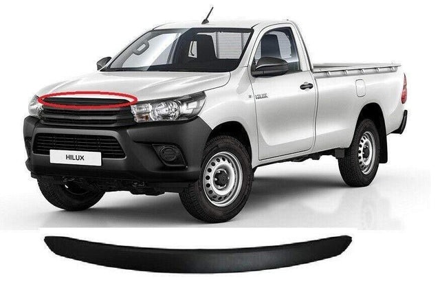 Fits Toyota Hilux 2016- Bonnet Moulding Mat Black - image 2