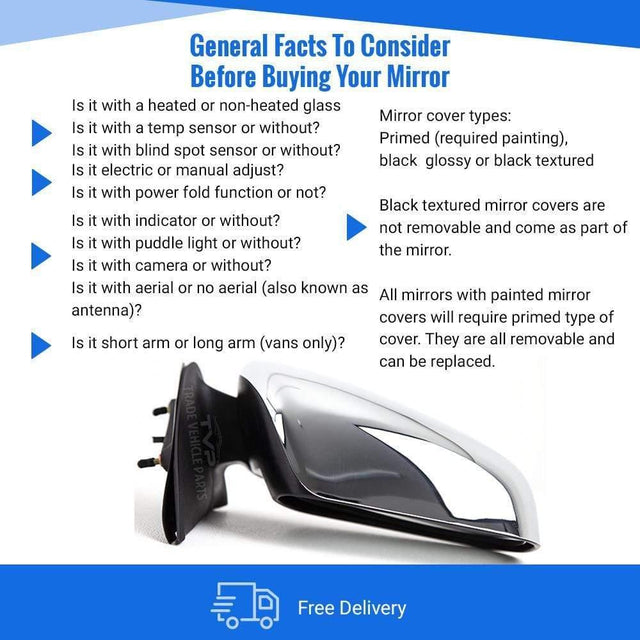 Fits Toyota Hilux - Vigo 2005-2011 Door Wing Mirror Manual Chrome Cover Driver Side - image 4