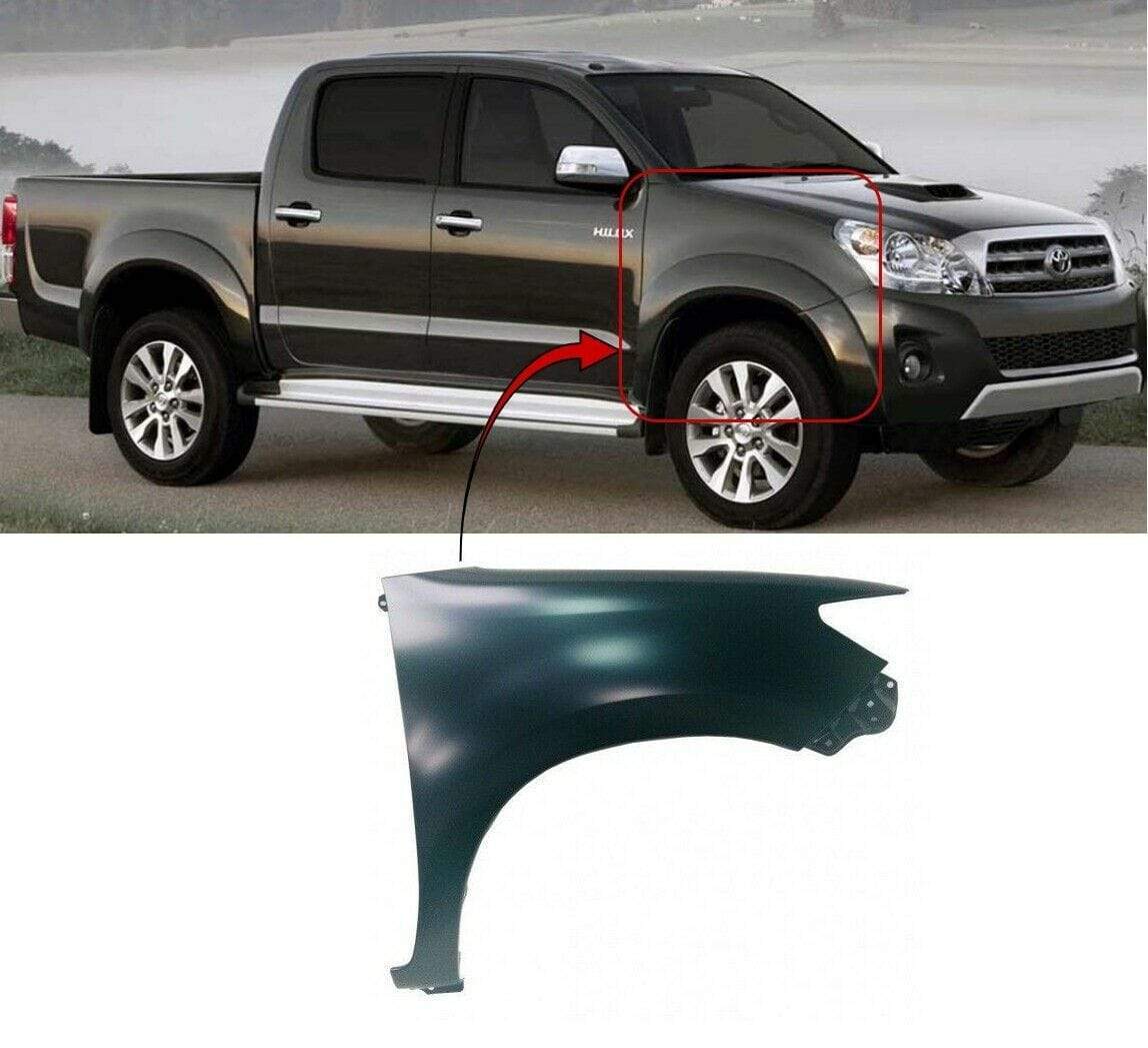 Toyota Hilux Vigo 2Wd 2012-2016 Front Wing Primed Without Holes Passenger Side