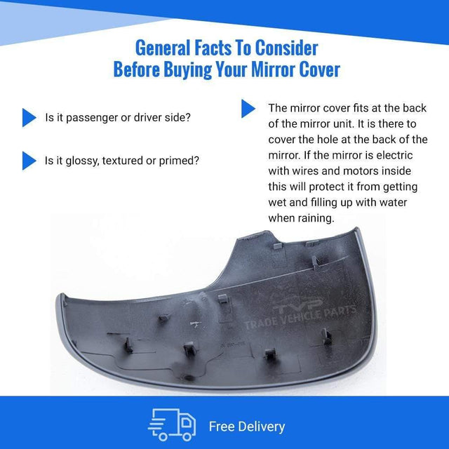 Fits Toyota Iq 2009-2014 Door Wing Mirror Cover Primed Driver Side - image 4