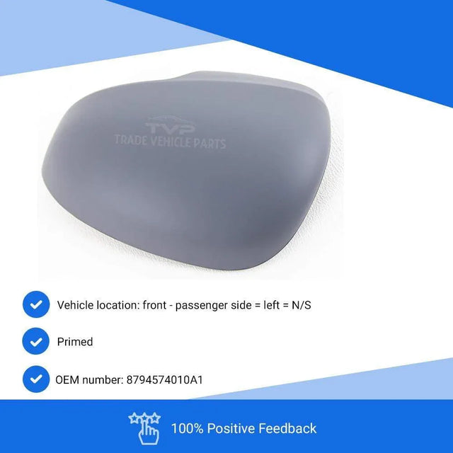 Fits Toyota Iq 2009-2014 Door Wing Mirror Cover Primed Passenger Side - image 2
