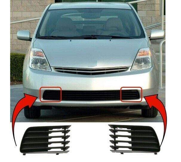 Toyota Prius 2003-2009 Front Bumper Fog Grille No Fog Hole Pair Left & Right