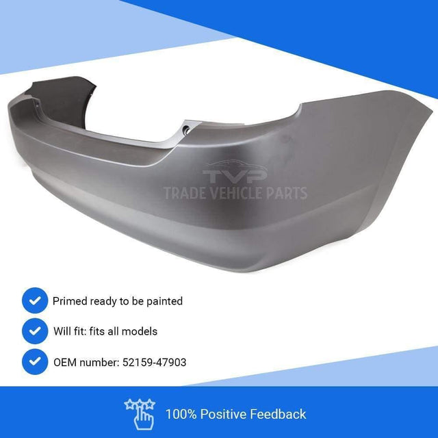 Fits Toyota Prius 2004-2009 Rear Bumper Primed No Pdc - image 2