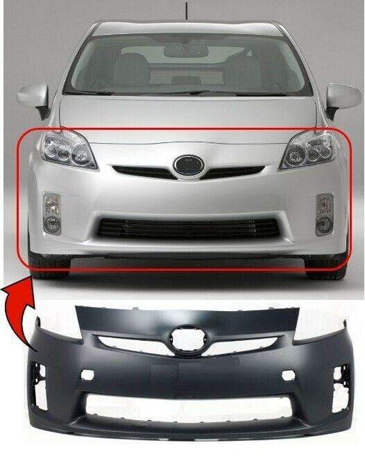 Toyota Prius 2009-2012 Front Bumper No Washer Or Pdc Holes