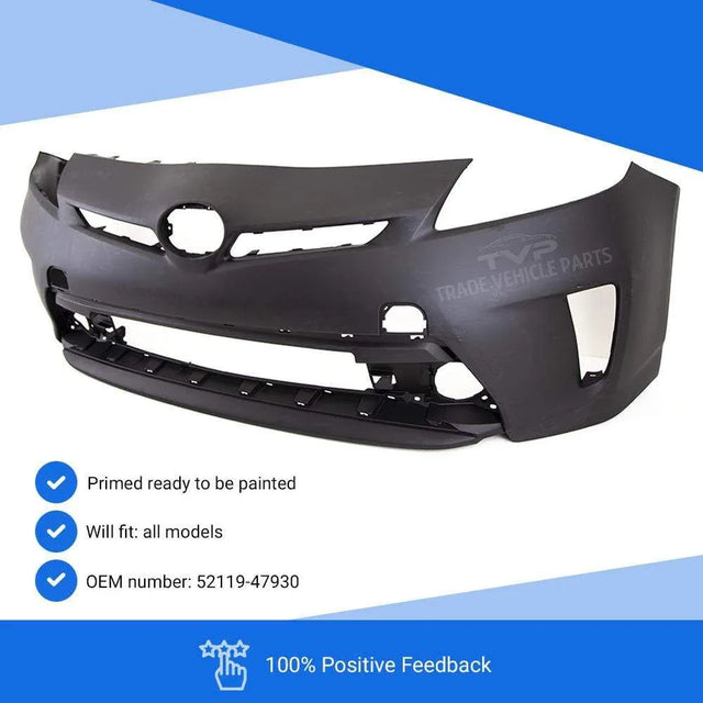 Fits Toyota Prius 2012-2016 Front Bumper No Washer Or Pdc Hole - image 3