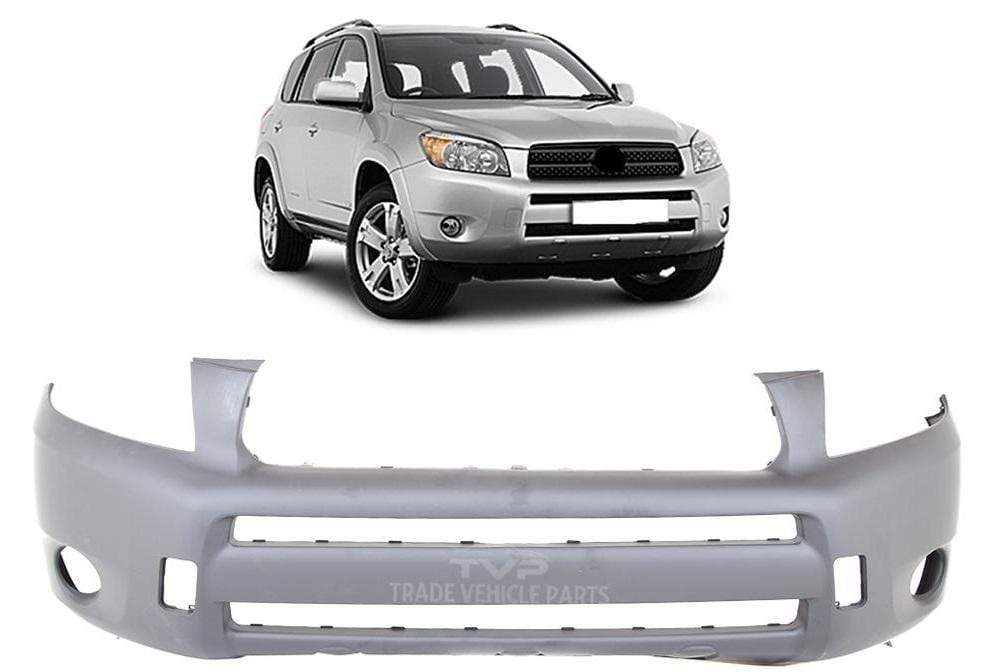 Toyota Rav 4 2006-2009 Front Bumper With Round Fog Holes With Wing Extensions