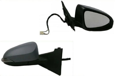 Fits Toyota Yaris 2011- 2017 Door Wing Mirror Heated Electric Primed W/Indicator Right - tradevehicleparts.co.uk