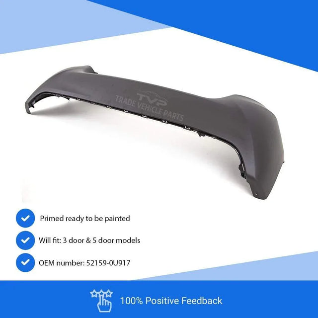 Fits Toyota Yaris 2014-2017 Rear Bumper Primed - image 3