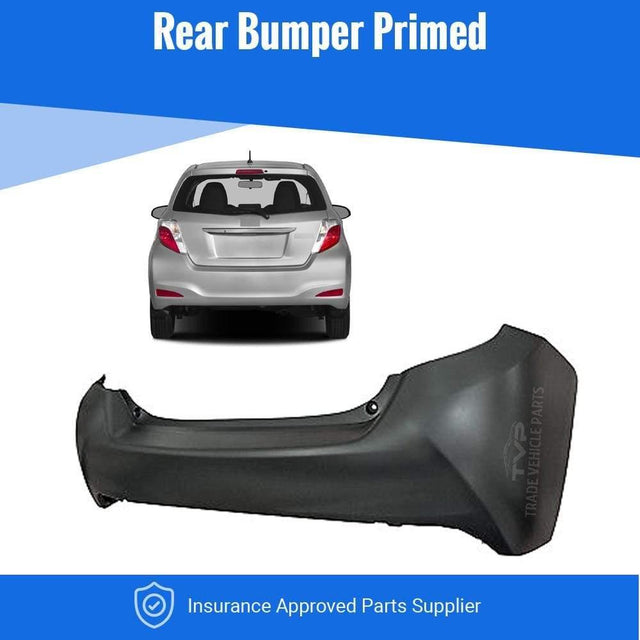 Fits Toyota Yaris 2014-2017 Rear Bumper Primed - image 2