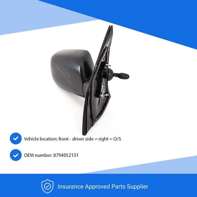 Fits Toyota Yaris Hatchback 1999-2003 Door Wing Mirror Manual Textured Right - tradevehicleparts.co.uk