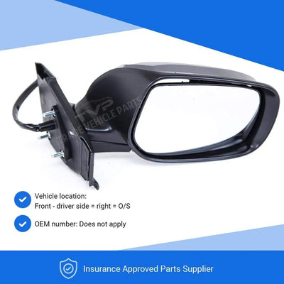 Fits Toyota Yaris Hatchback 2006-2011 Door Wing Mirror Electric Primed Right - tradevehicleparts.co.uk