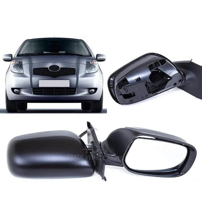 Fits Toyota Yaris Hatchback 2006-2011 Door Wing Mirror Electric Primed Right - tradevehicleparts.co.uk