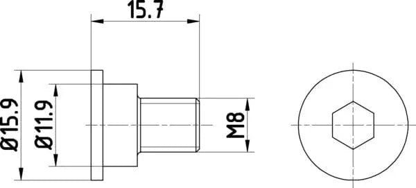 Textar Brake Disc Bolt Screw Front Or Rear M8 Set Of 2 TPM0003 Mintex - image 2