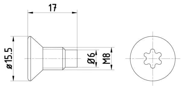 Textar Brake Disc Bolt Screw Front Or Rear M8 Set Of 2 TPM0004 Mintex - image 3