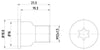 Textar Brake Disc Bolt Screw Front Or Rear M12 Set Of 2 TPM0005 Mintex thumbnail