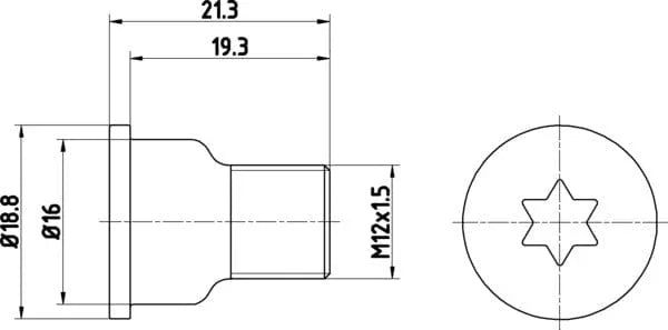 Textar Brake Disc Bolt Screw Front Or Rear M12 Set Of 2 TPM0005 Mintex - image 2