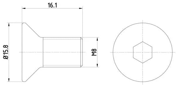 Textar Brake Disc Bolt Screw Front Or Rear M8 Set Of 2 TPM0006 Mintex - image 3