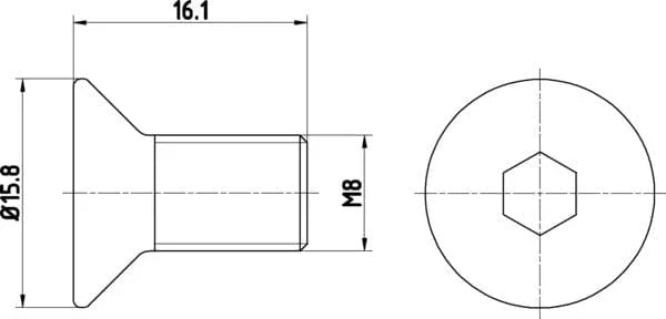 Textar Brake Disc Bolt Screw Front Or Rear M8 Set Of 2 TPM0006 Mintex - image 2