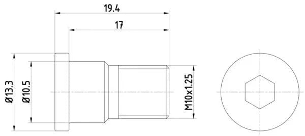 Textar Brake Disc Bolt Screw Front Or Rear M10 Set Of 2 TPM0007 Mintex - image 2