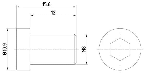 Textar Brake Disc Bolt Screw Front Or Rear M8 Set Of 2 TPM0009 Mintex - image 2
