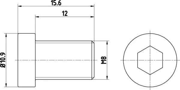 Textar Brake Disc Bolt Screw Front Or Rear M8 Set Of 2 TPM0009 Mintex - image 2