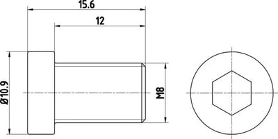 Brake Disc Bolt Screw Front Or Rear M8 Set Of 2 TPM0009 Mintex - tradevehicleparts.co.uk
