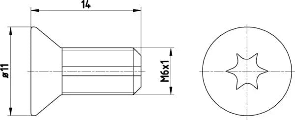 Textar Brake Disc Bolt Screw Front Or Rear M6 Set Of 2 TPM0012 Mintex - image 2