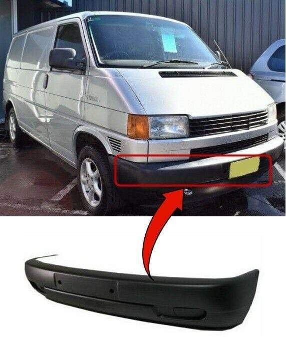 Transporter T4 97-03 Front Bumper Black Textured No Lamp Holes Short Nose