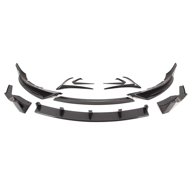 Fits Tesla Model 3 Aero Body Kit Front Splitter Rear Diffuser Spoiler Side Skirts Carbon Look - image 2