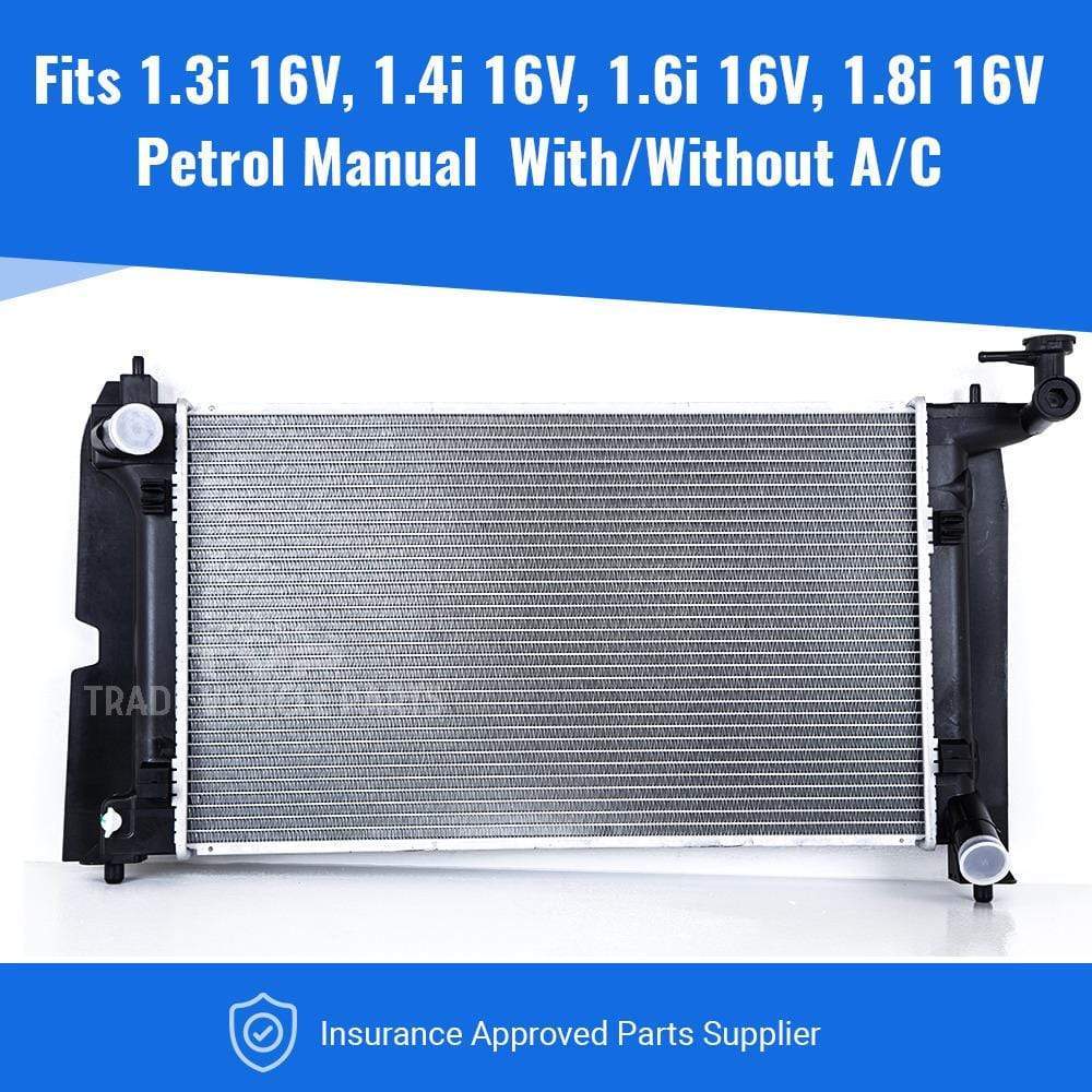 TY7004B Toyota Corolla 2000-2007 Radiator (1.3I 16V 1.4I 16V 1.6I 16V 1.8I 16V) (Petrol) ( Manual) (With/Without Ac)