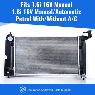 Fits Toyota Corolla Verso 2004-2009 Radiator (1.6I 16V Manual) (1.8I 16V Manual/Automatic) (Petrol) (With/Without Ac) - tradevehicleparts.co.uk