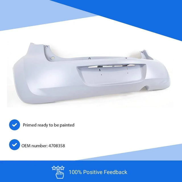 Fits Vauxhall Agila 2008-2015 Rear Bumper Primed - image 2