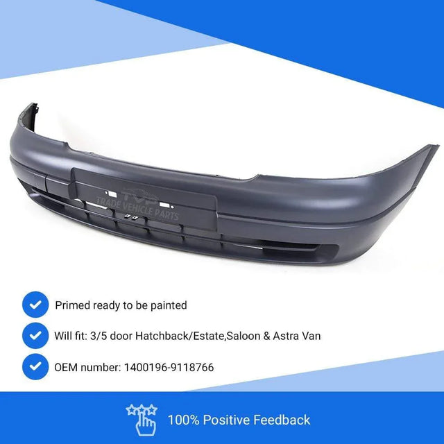 Fits Vauxhall Astra 1998-2004 Front Bumper Primed (Petrol Models) - image 3