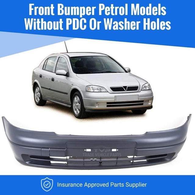 Fits Vauxhall Astra 1998-2004 Front Bumper Primed (Petrol Models) - image 2
