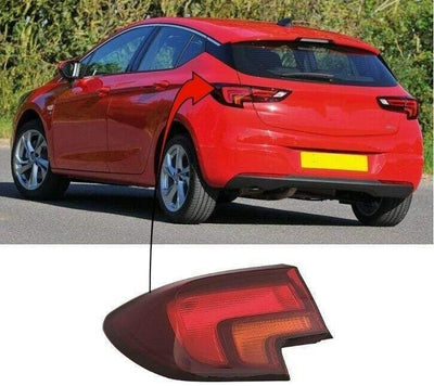 Fits Vauxhall Astra 2015- Rear Light Lamp Outer Section Passenger Side - tradevehicleparts.co.uk