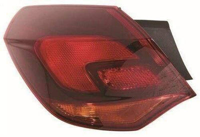 Fits Vauxhall Astra 5Dr Hatch 2010-2015 Rear Light Lamp Outer Section Black Left Side - tradevehicleparts.co.uk
