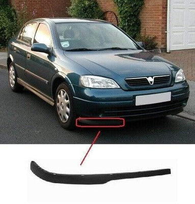 Fits Vauxhall Astra G 1998-2004 Front Bumper Spoiler Black Driver Side - tradevehicleparts.co.uk