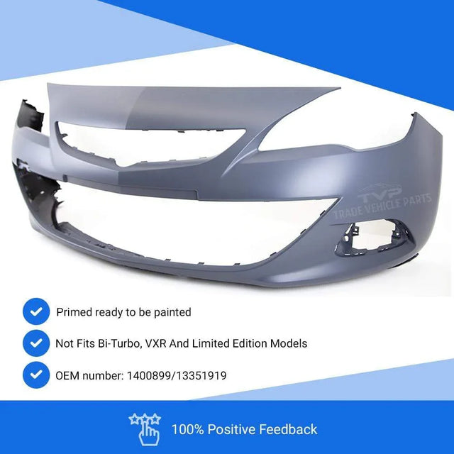 Fits Vauxhall Astra Gtc 2011-2018 Front Bumper Primed - image 3