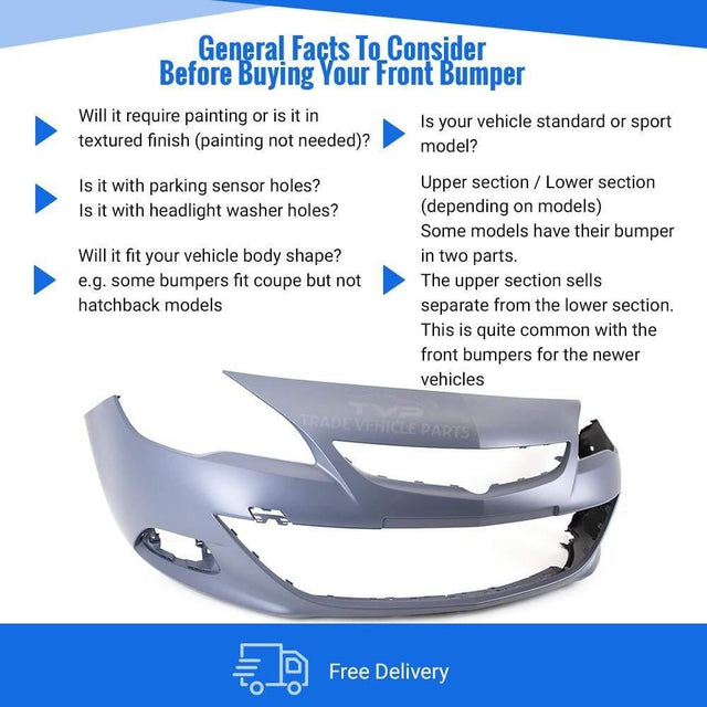 Fits Vauxhall Astra Gtc 2011-2018 Front Bumper Primed - image 4