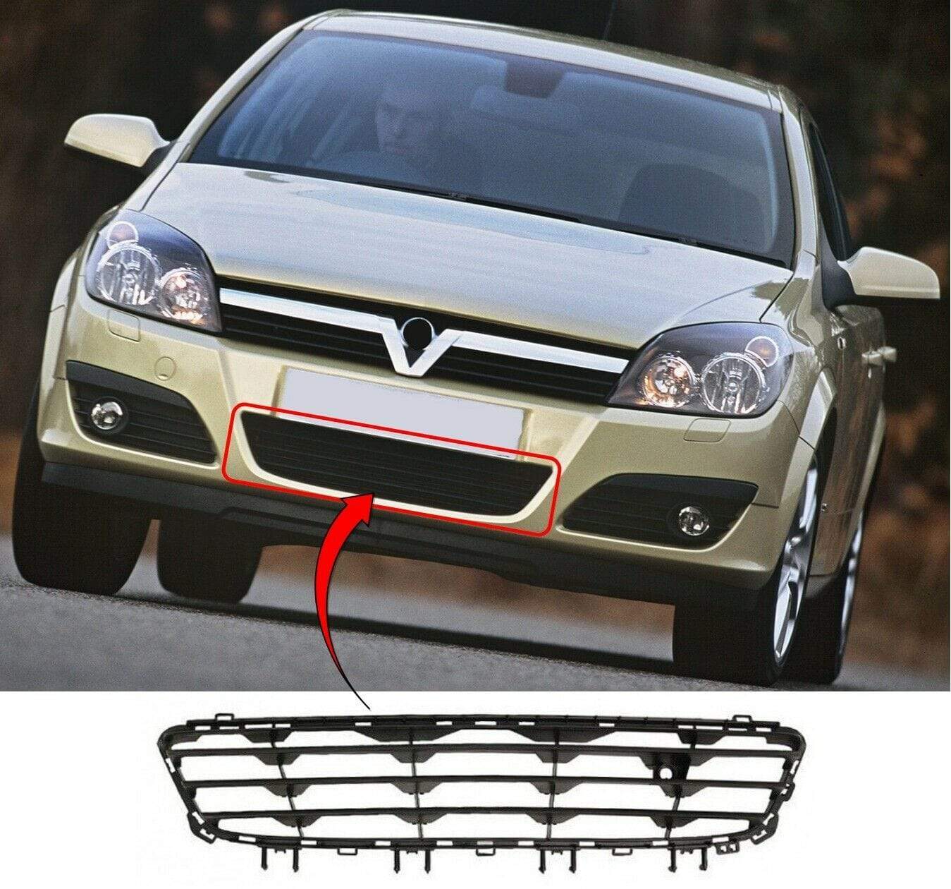 Vauxhall Astra H 5Dr 2004-2006 / Astra Van 2006-2007 Front Bumper Grille