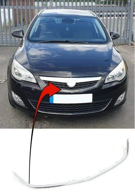 Vauxhall Astra J 2009-2012 Front Main Grille Moulding Trim Chrome