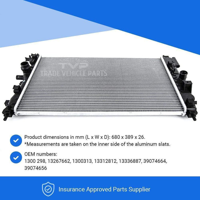 Fits Vauxhall Astra J 2010-2015 Radiator (1.7 Cdti, 2.0 Cdti)(Manual) (With/Without Ac) - image 4