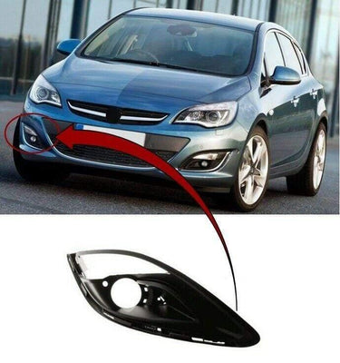 Fits Vauxhall Astra J 2012-2015 Front Bumper Fog Grille Wigh Fog Hole Driver Side - tradevehicleparts.co.uk