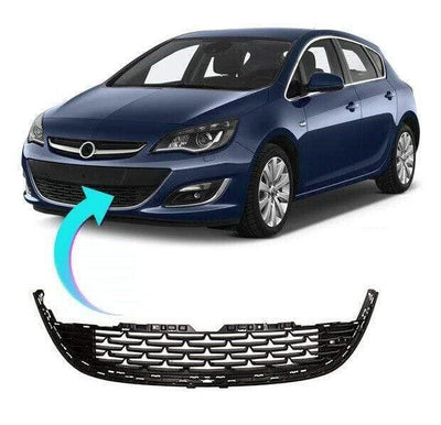 Fits Vauxhall Astra J 5Dr 2012-2015 Front Bumper Lower Centre Grille Not For VXR - tradevehicleparts.co.uk
