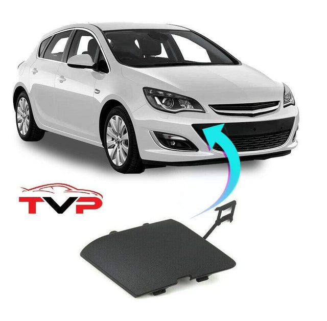 Fits Vauxhall Astra J 2012-2015 Front Bumper Moulding Towing Eye Cover Not For Vxr Black Textured - image 2