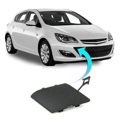 Fits Vauxhall Astra J 2012-2015 Front Bumper Moulding Towing Eye Cover Not For Vxr Black Textured - tradevehicleparts.co.uk